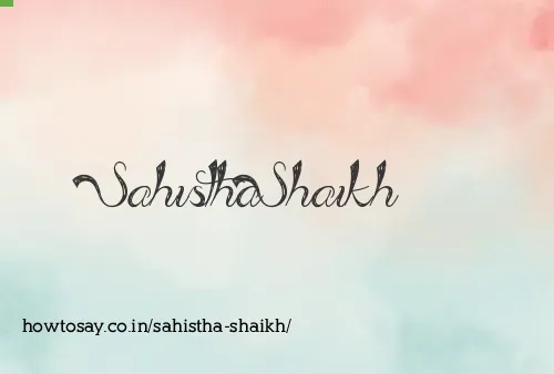 Sahistha Shaikh