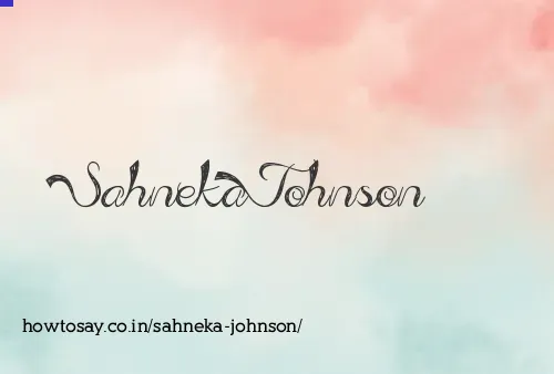 Sahneka Johnson