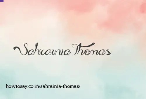Sahrainia Thomas