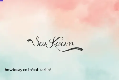 Sai Karim