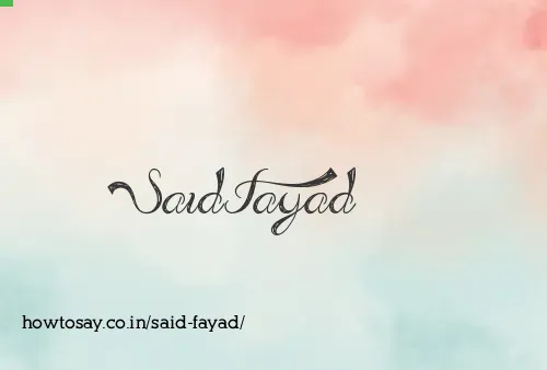 Said Fayad