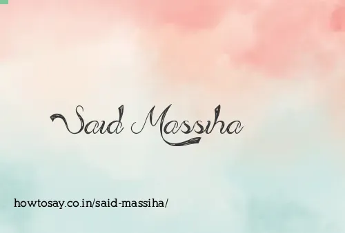 Said Massiha