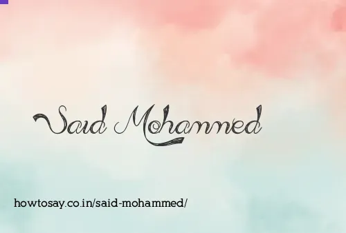 Said Mohammed