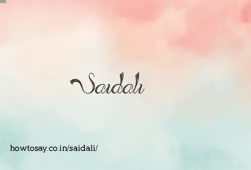 Saidali