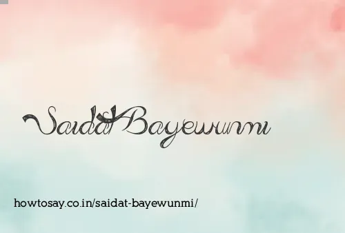 Saidat Bayewunmi
