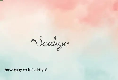 Saidiya
