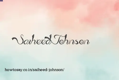Saiheed Johnson