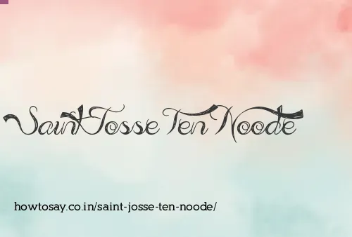 Saint Josse Ten Noode