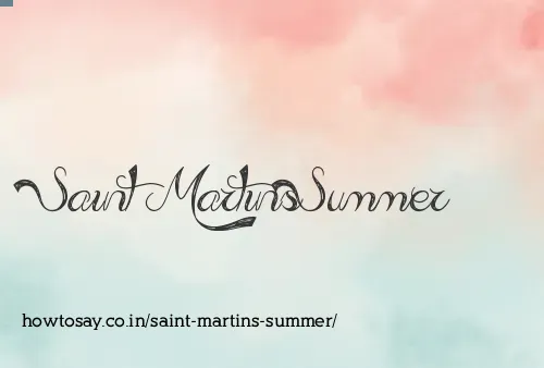Saint Martins Summer
