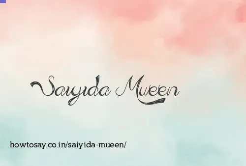 Saiyida Mueen