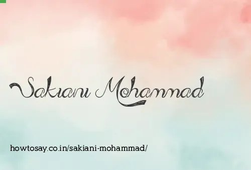 Sakiani Mohammad