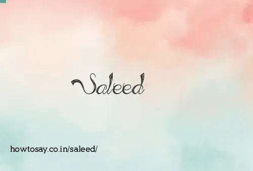 Saleed