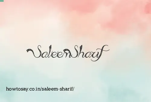 Saleem Sharif