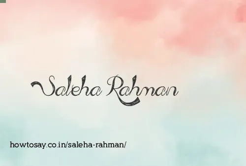 Saleha Rahman
