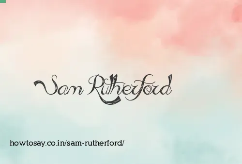 Sam Rutherford
