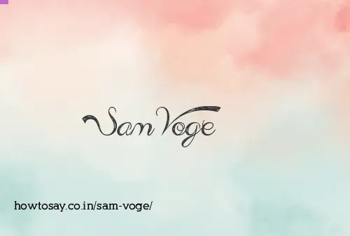 Sam Voge