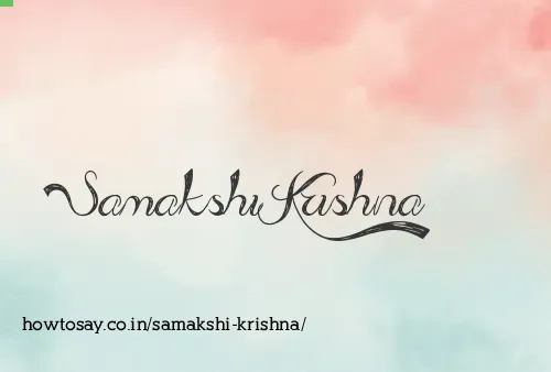Samakshi Krishna