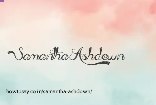 Samantha Ashdown