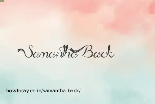 Samantha Back