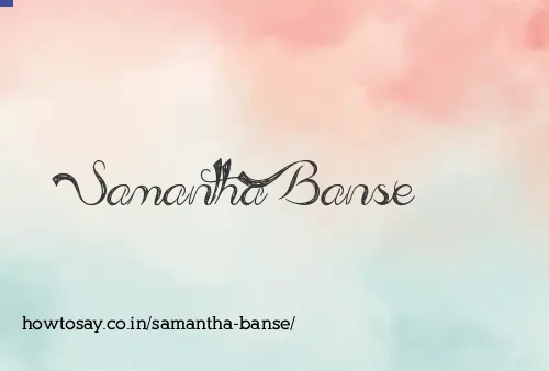 Samantha Banse