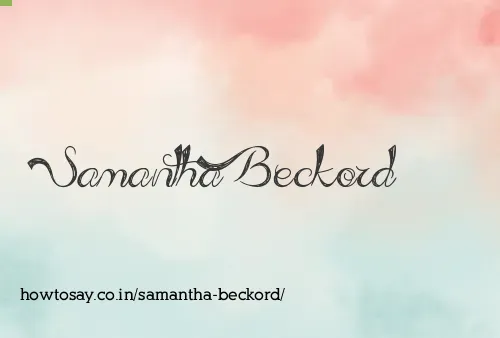 Samantha Beckord