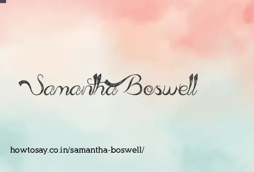 Samantha Boswell