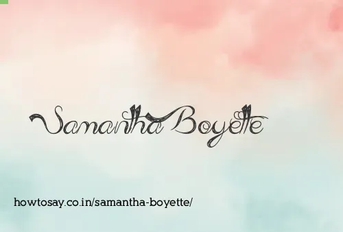 Samantha Boyette