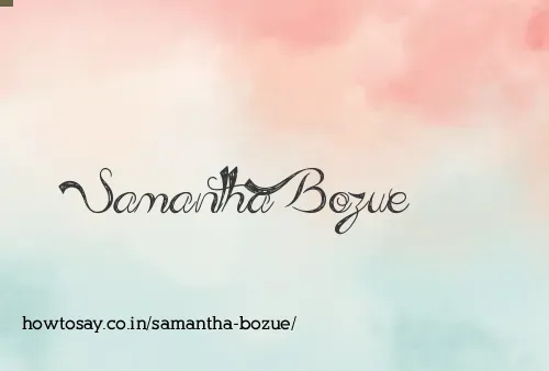 Samantha Bozue
