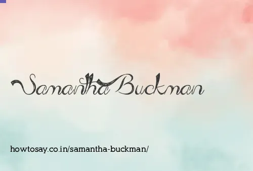 Samantha Buckman