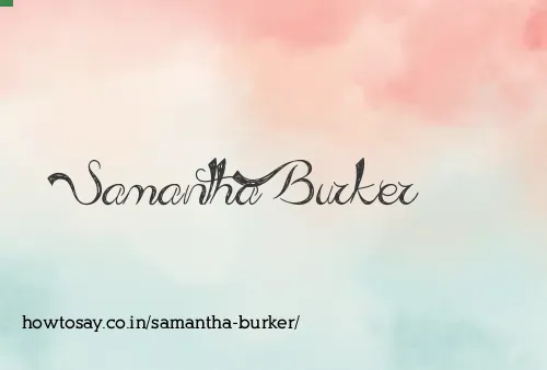 Samantha Burker