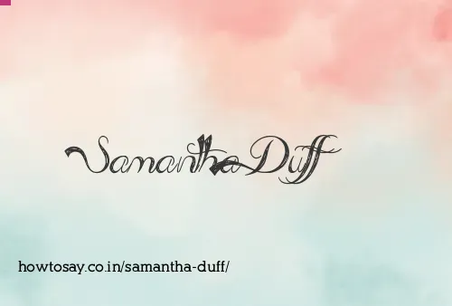 Samantha Duff