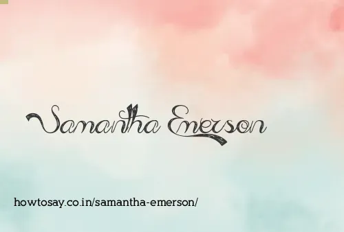 Samantha Emerson