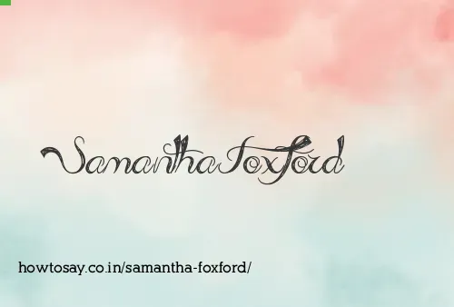 Samantha Foxford