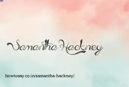 Samantha Hackney