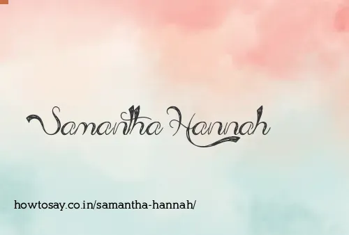 Samantha Hannah