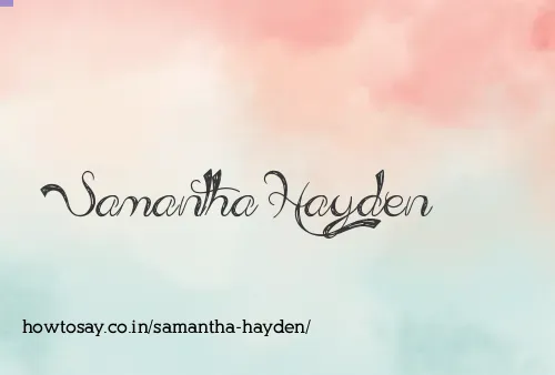 Samantha Hayden