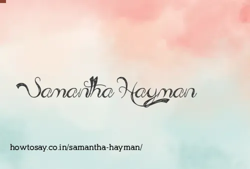 Samantha Hayman