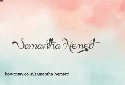 Samantha Hemert
