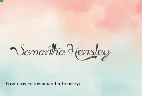 Samantha Hensley