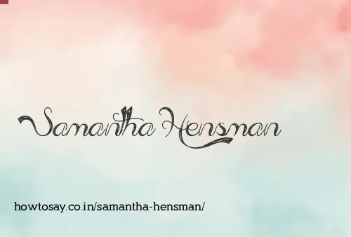 Samantha Hensman