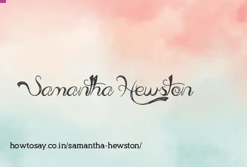 Samantha Hewston