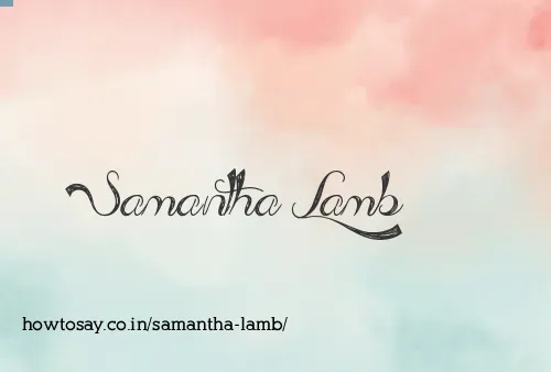Samantha Lamb