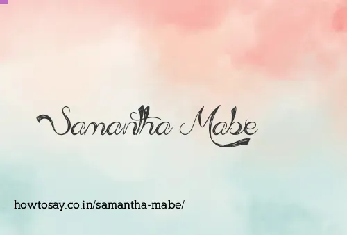 Samantha Mabe