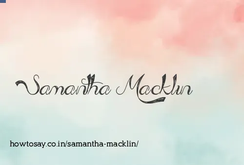 Samantha Macklin