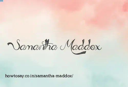 Samantha Maddox