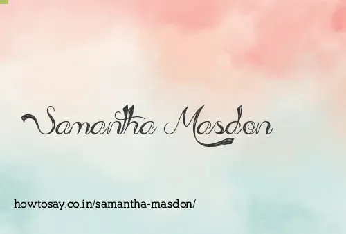 Samantha Masdon