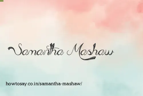 Samantha Mashaw