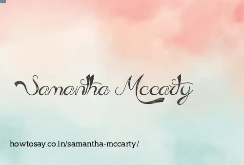 Samantha Mccarty