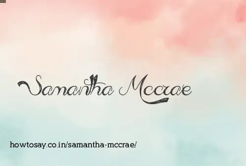 Samantha Mccrae