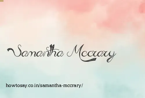 Samantha Mccrary